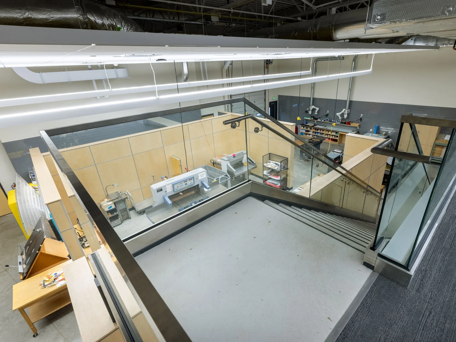 Madison College Print Shop staircase